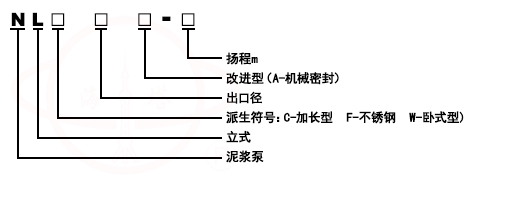 NL立式泥浆排污泵型号意义