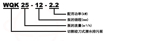 WQK/QGWQK/QG无堵塞切割绞刀式潜水泵型号意义