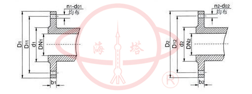 XWJ无堵塞纸浆泵法兰尺寸图