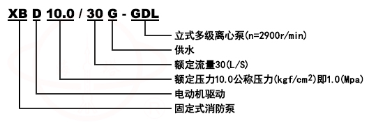 XBD-GDL立式多级消防泵型号意义